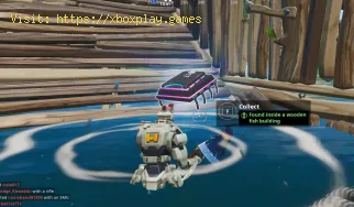Fortnite Fortbyte 17: in einem Gebäude eines Holzfisches