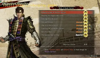 Samurai Warriors 5: Erreichen der Bonusziele