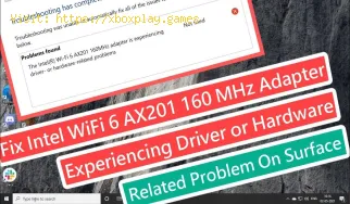 Como solucionar o driver do adaptador Intel Wi-Fi 6 AX201