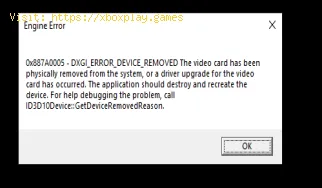 Apex Legends: Behebung des Fehlers DXGI ERROR DEVICE HUNG