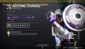 Destiny 2: come ottenere i guanti della seconda possibilità