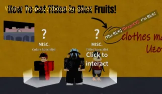 Cómo equipar títulos en Blox Fruits