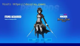 Wie bekomme ich Mikasa Skin in Fortnite?