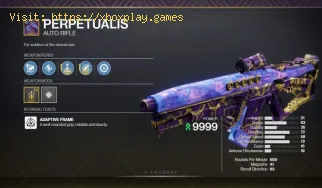 Come ottenere Perpetualis in Destiny 2