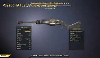 Come ottenere il disintegratore alieno in Fallout 76