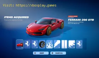 Comment obtenir la Ferrari 296 GTB dans Fortnite