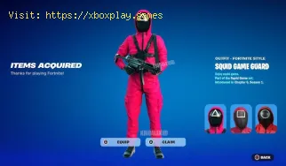 Comment débloquer un skin gratuit pour Squid Game dans Fortnite