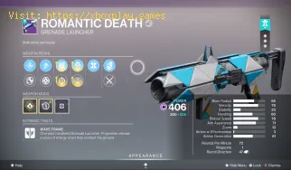 Comment obtenir des stats divines pour Mort Romantique dans Destiny 2 