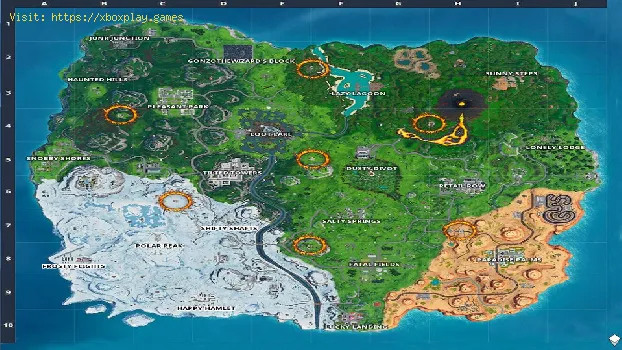 fortnite week 10 challenges launch through flaming hoops with a cannon nº3 - where are the flaming hoops fortnite