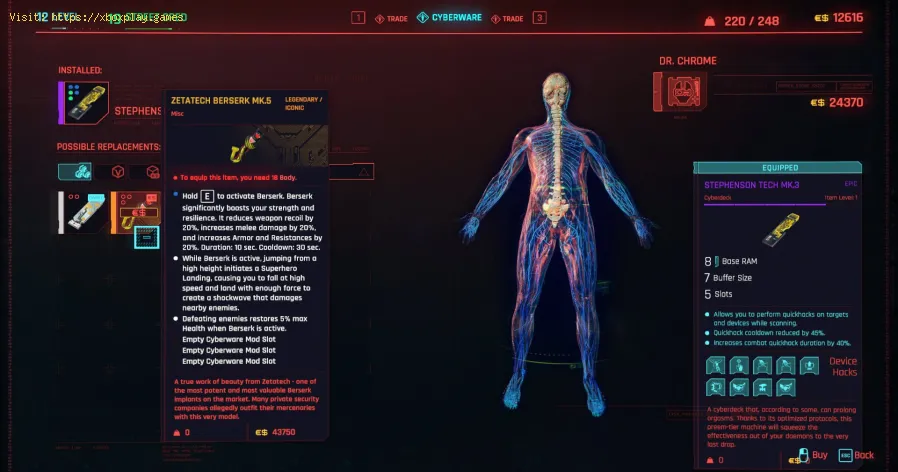 Cyberpunk 2077: Where to Find a Legendary Cyberdeck