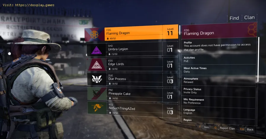 The Division 2 Guide: Create & Join Clan