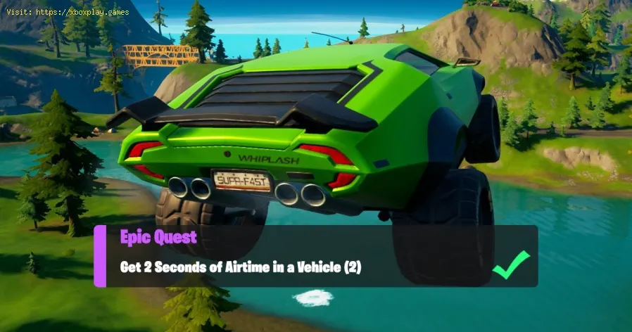 Fortnite 2 segundos de tiempo aire en un vehículo 