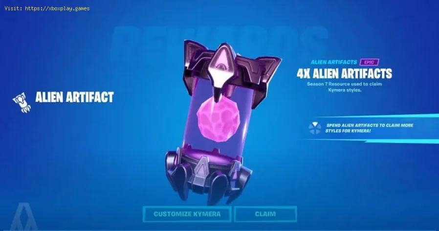 Fortnite todos los artefactos alienígenas en el capítulo 2