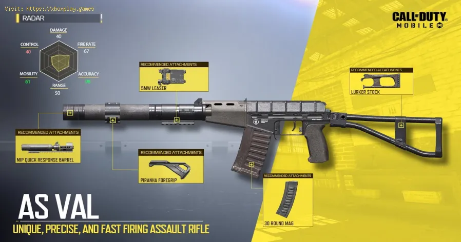 COD Mobile: o melhor equipamento da AS VAL para a 5ª temporada
