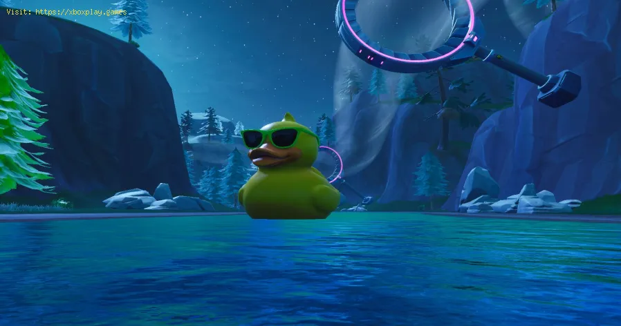 Fortnite: riesigen Sonnenschirm und die riesige Gummiente