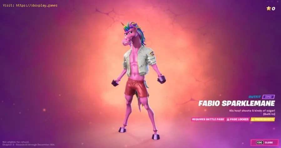 Fortnite: Comment débloquer la peau de licorne Fabio Sparklemane