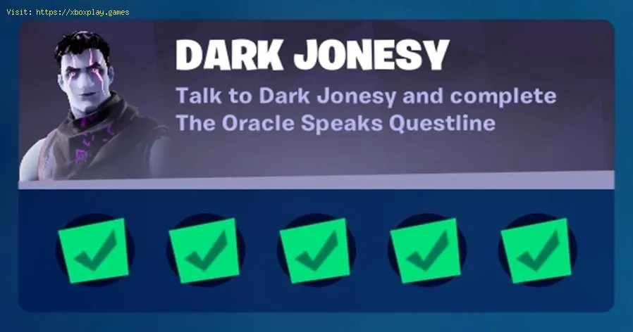 Fortnite: le della scheda perforata di Dark Jonsey "The Oracle 