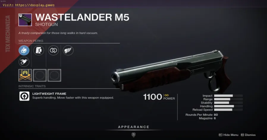 Destiny 2 : Comment obtenir le Wastelander M5