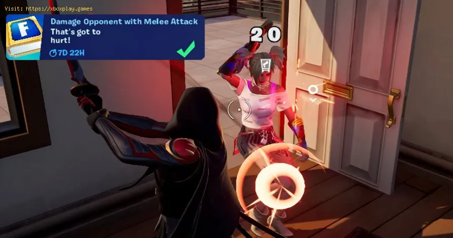 Fortnite : un adversaire avec une attaque de mêlée