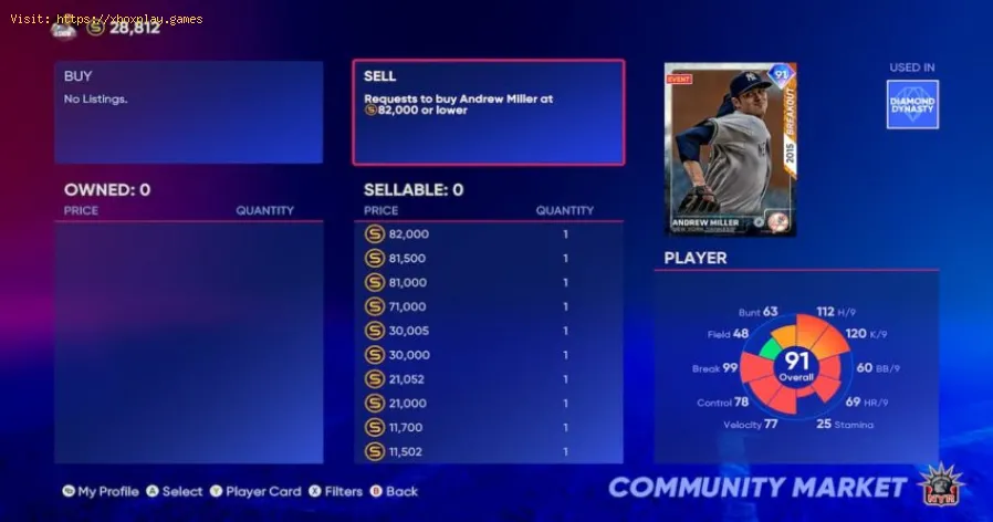 MLB The Show 22: Cómo comprar y vender tarjetas