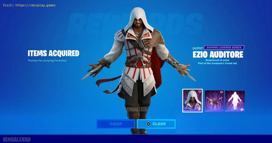 Fortnite paquete Ezio Auditore Skin Assassin's Creed