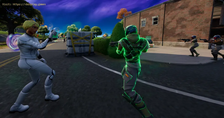 Fortnite: sieben Kräfte em Kampf mit medizinischem Nebel