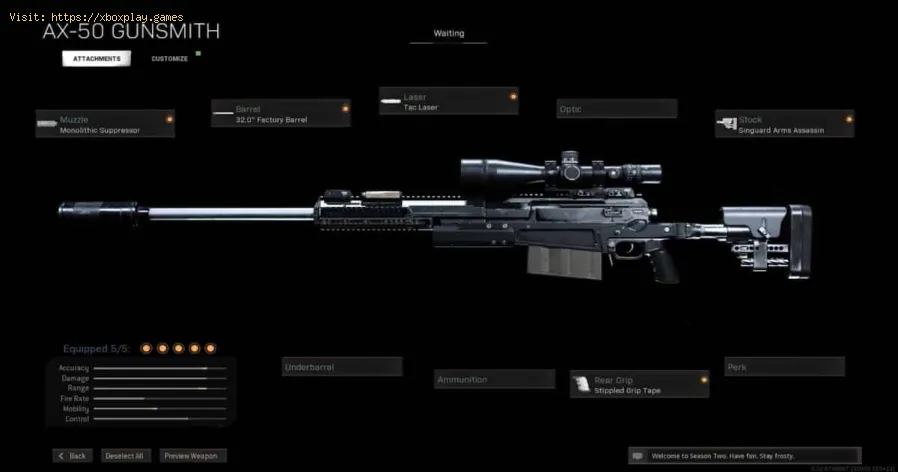Warzone Pacific : chargement AX-50 de la saison 3