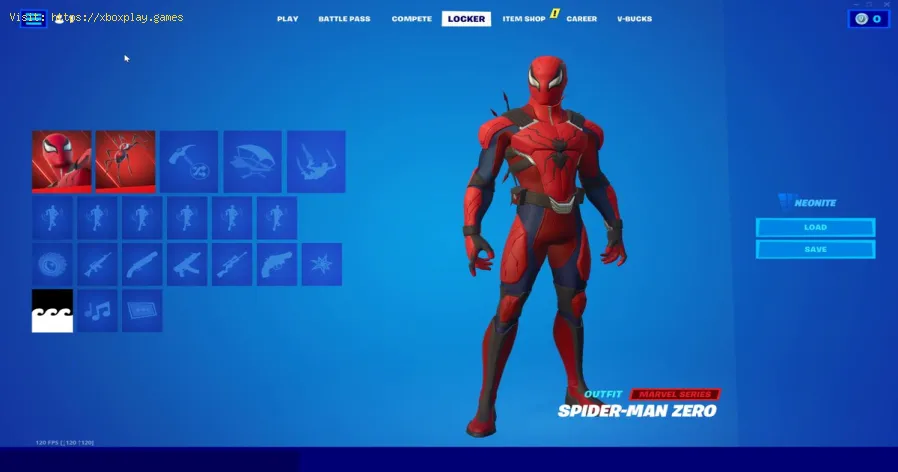 Fortnite el Skin de Spider-Man Zero en el Capítulo 3 T