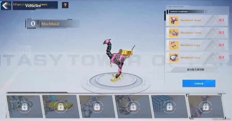 How to earn the Mechbird Legs in Tower of Fantasy