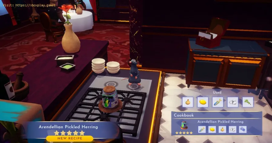 Emplacement de la baudroie dans Disney Dreamlight Valley