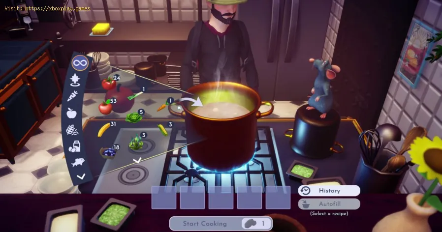 Receta de sopa cremosa en Disney Dreamlight Valley