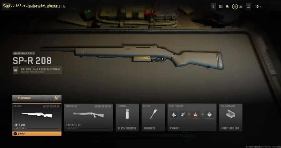 Best SP-R 208 loadout in MW2