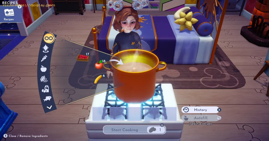 Ricetta di pasta vegetariana in Disney Dreamlight Valley