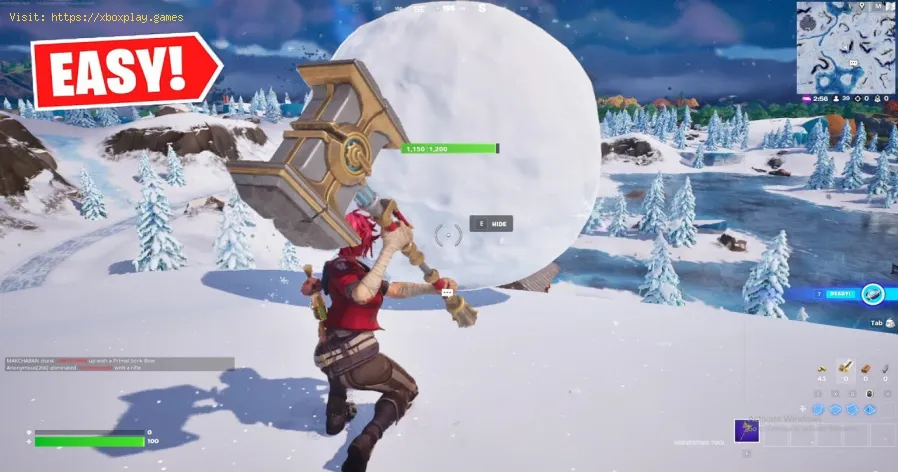 Como criar um globo de neve gigante em Fortnite