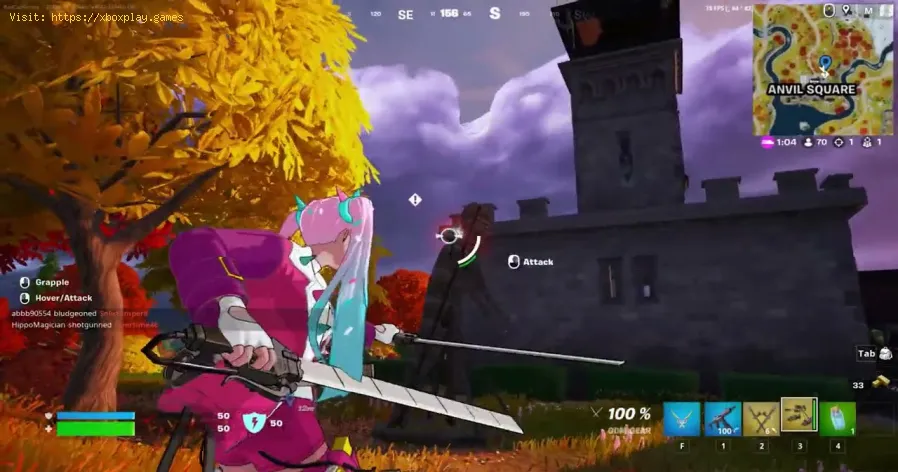 golpear la nuca de diferentes objetivos de titan en Fortnite