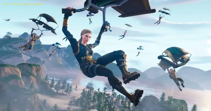Triff einen Gegner in der Luft in Fortnite
