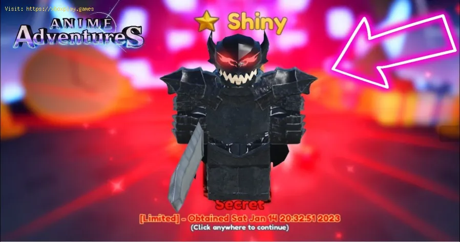 Unità segreta limitata di Skull Knight in Anime Adventures