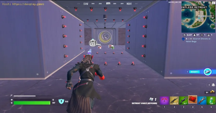 Stellen Sie einen Scanner im Tresor für Fortnite bereit