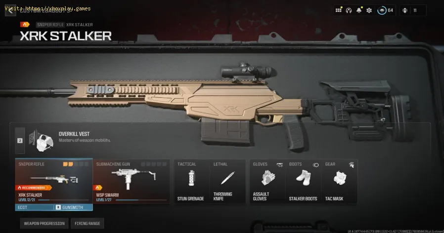 meilleure classe XRK Stalker pour MW3 Saison 1