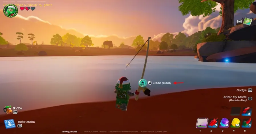make a fishing rod in LEGO Fortnite