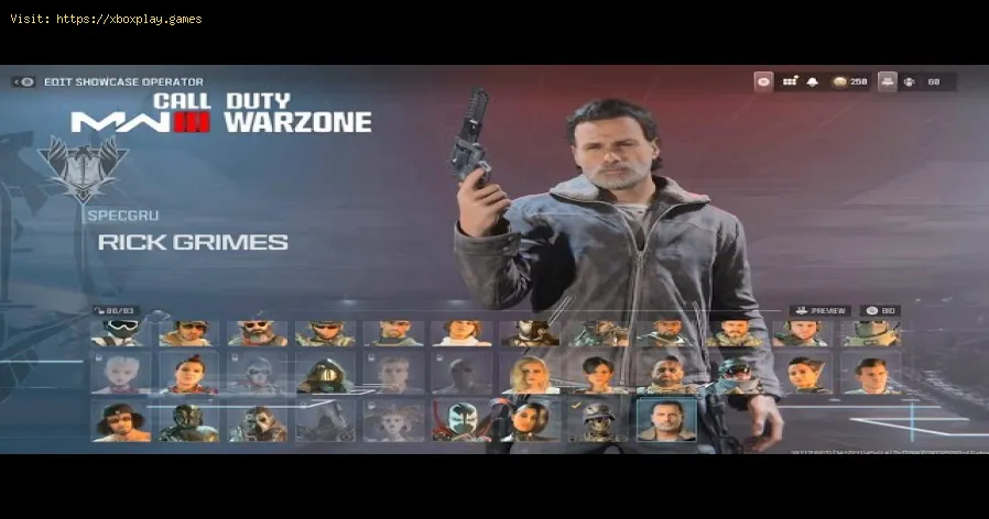 Pele do operador Rick Grimes em MW3 