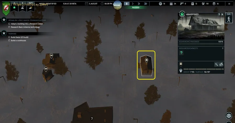 trouver des ressources dans Infection Free Zone