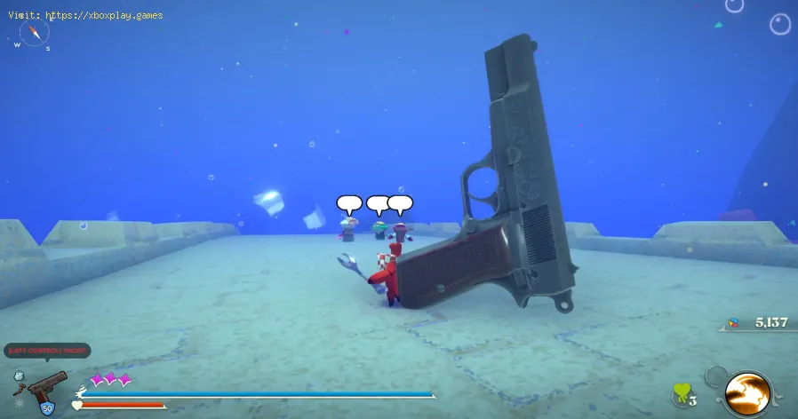 prendi una pistola in Another Crab's Treasure