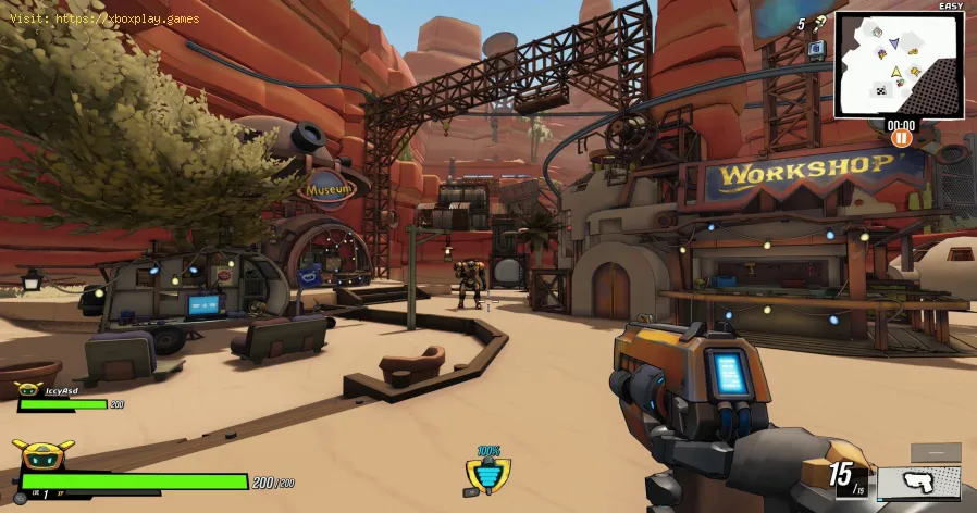 desbloquear el campo de entrenamiento en Roboquest