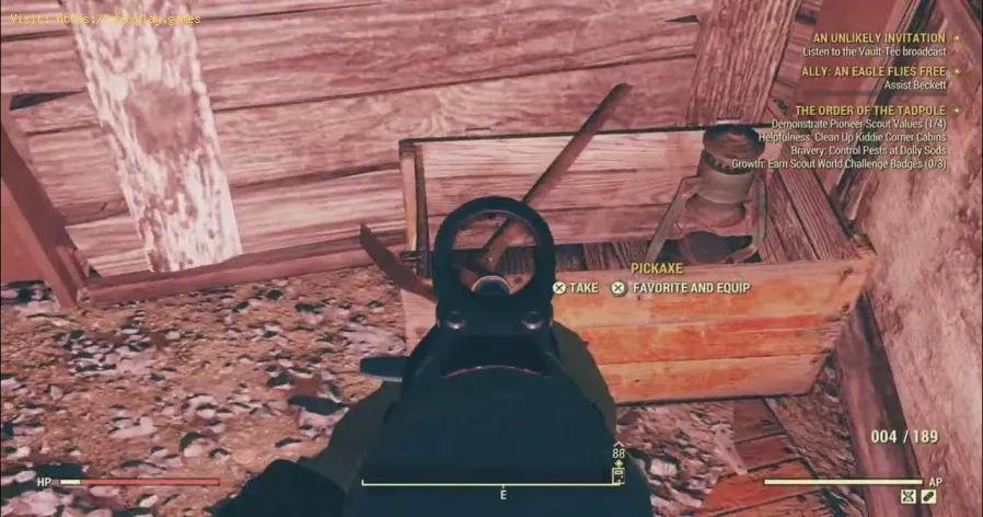 trova il piccone in Fallout 76 - Guida passo dopo passo
