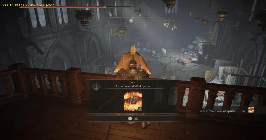ottieni Ash Of War: Wall Of Sparks in Elden Ring