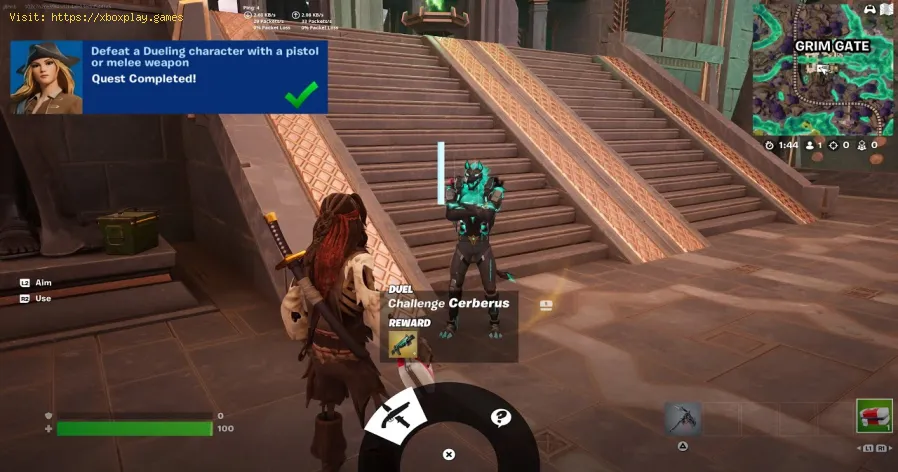 Fortnite: sconfiggi un personaggio duellante