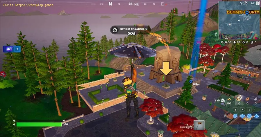Fortnite : Instructions de Hope près de la cour de Doom