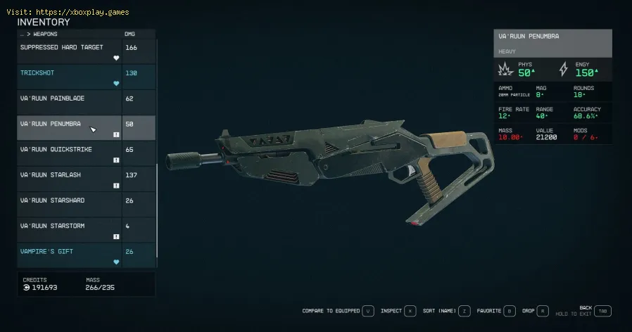 Starfield: Todas as armas no Shattered Space