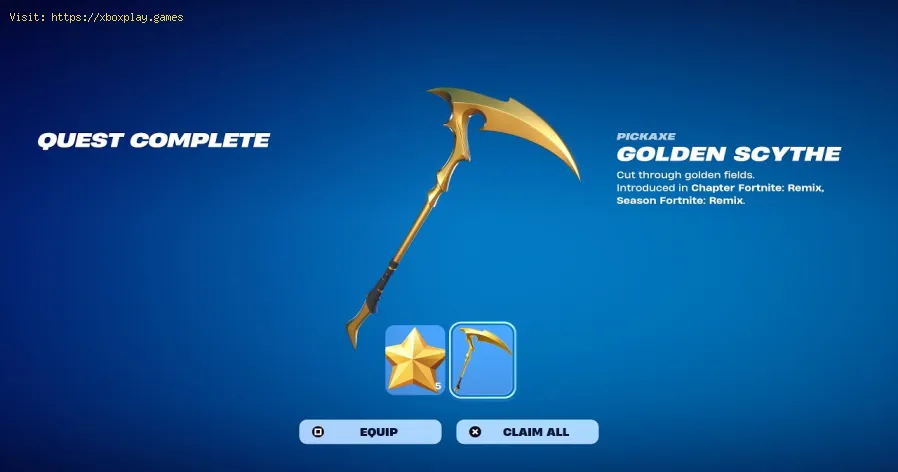 Fortnite: Como desbloquear a picareta Golden Scythe